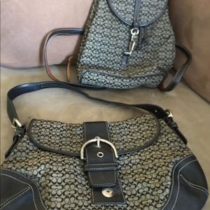Coach backpack and bag, great quality brand!!